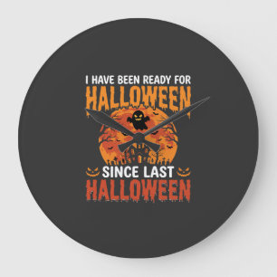 Grappig Halloween Spoken Huis Spook Maan Ontwerp Grote Klok