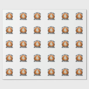 Grappig Halloween-spook alleen hier voor de Boos-s Cadeaupapier
