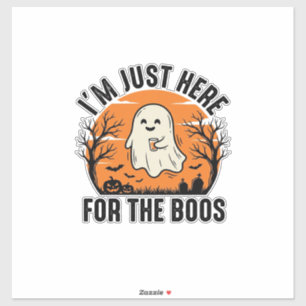 Grappig Halloween-spook alleen hier voor de Boos-s Sticker