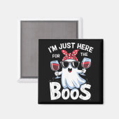 Grappig Halloween-spookontwerp Ik ben hier voor de Magneet (Voorkant / Achterkant)