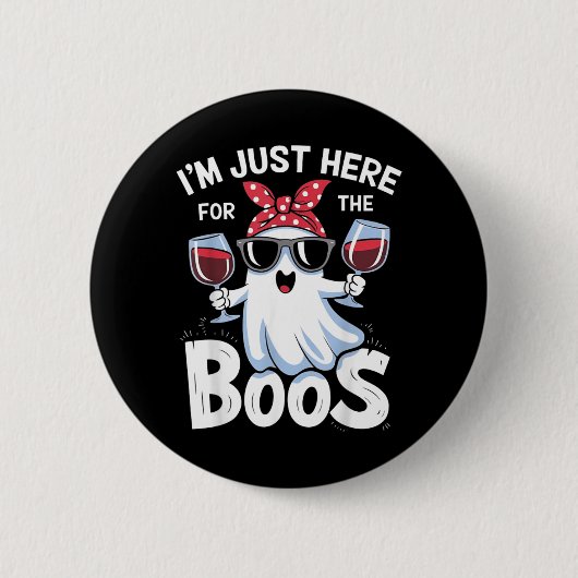 Grappig Halloween-spookontwerp Ik ben hier voor de Ronde Button 5,7 Cm (Voorkant)
