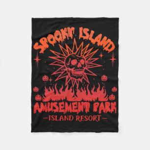 Grappig Halloween Spooky Island Est 2002 Amusement Fleece Deken