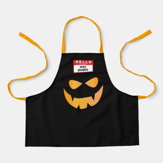 Grappig Halloween Spooky Pumpkin Kostuum Schort (Voorkant)