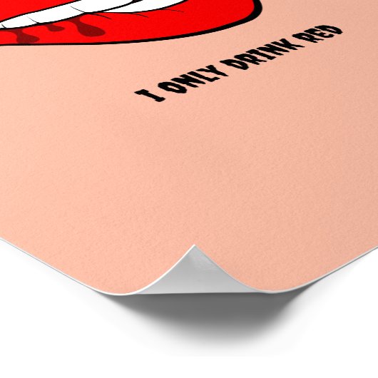 Grappig Halloween Spooky Vampire Poster Printable (Hoek)