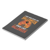 Grappig Halloween Spukhuis Spook Maan Ontwerp Notitieblok (Linkerzijde)