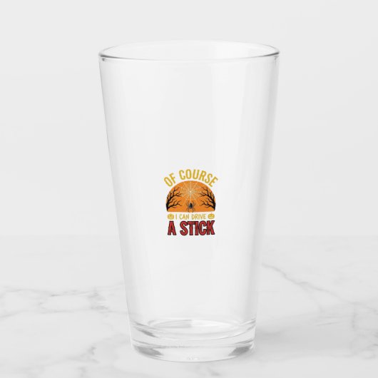 Grappig Halloween Stok Overschakelen Spinnenweb Sh Glas (Voorkant)
