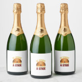 Grappig Halloween Stok Overschakelen Spinnenweb Sh Sparkling Wijnetiket (Flessen)