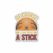 Grappig Halloween Stok Overschakelen Spinnenweb Sh Sticker (Voorkant)