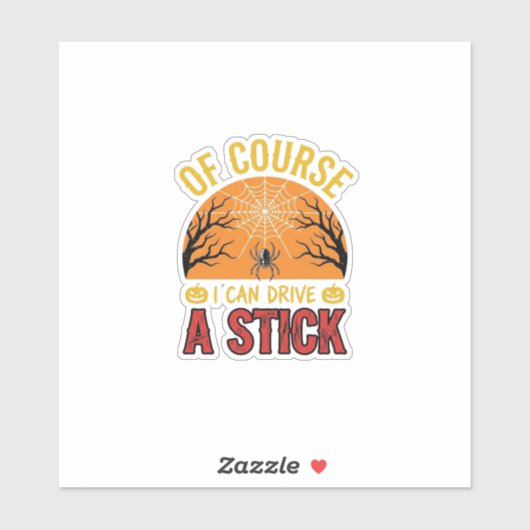 Grappig Halloween Stok Overschakelen Spinnenweb Sh Sticker (Vel)