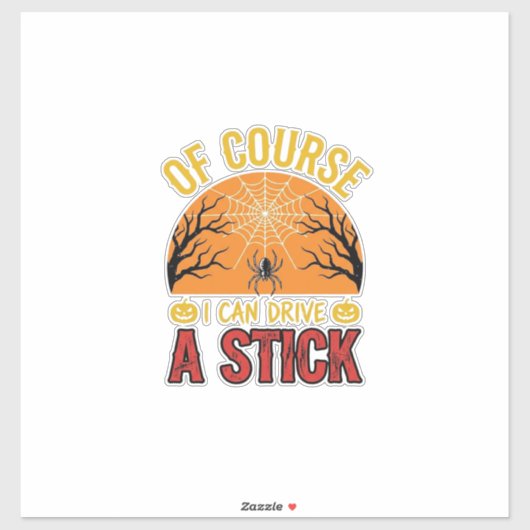 Grappig Halloween Stok Overschakelen Spinnenweb Sh Sticker (Vel)