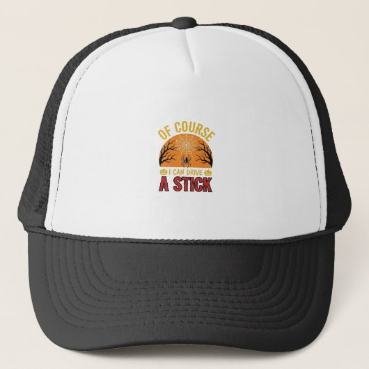 Grappig Halloween Stok Overschakelen Spinnenweb Sh Trucker Pet (Voorkant)