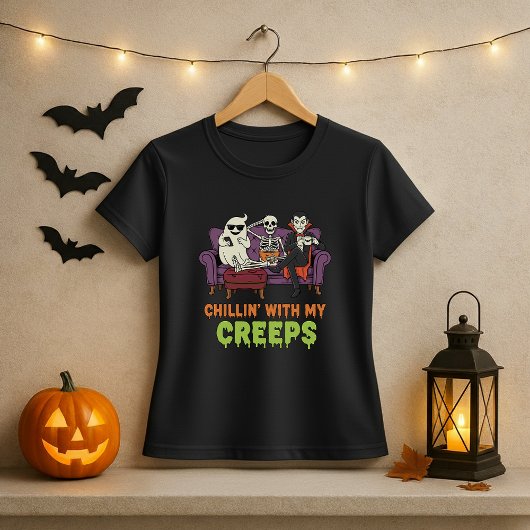 Grappig Halloween T-shirt; Chillin met mijn Creeps T-shirt