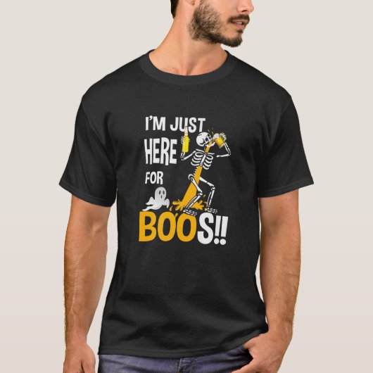Grappig Halloween T-shirt dat ik hier ben voor het (Voorkant)