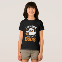 Grappig Halloween T-shirt - "Ik ben hier voor de b
