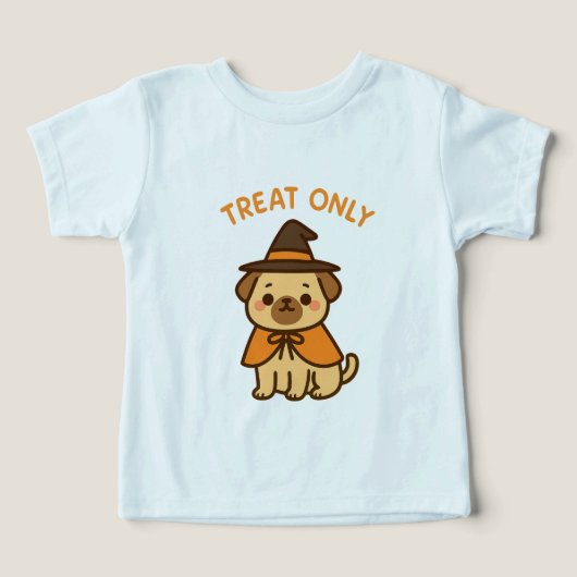 Grappig Halloween T-shirt met cartoon hond (Design voorkant)