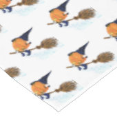 Grappig Halloween tafellaken heks pompoen vliegen (Gekanteld)