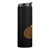 Grappig Halloween Tennis - Heks op Tennis Thermosbeker (Gedraaid links)