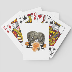 Grappig Halloween-tot-de-dood-ontwerp voor partner Pokerkaarten