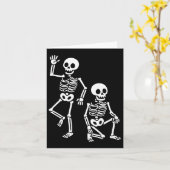 Grappig Halloween Trump Skeleton Trump Premium Kaart (Gele Bloem)