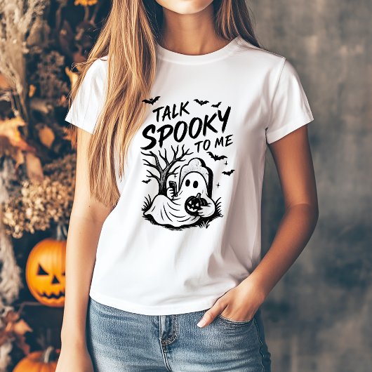 Grappig Halloween Tshirt - Praat Spooky voor mij