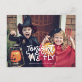Grappig Halloween Vanavond vliegen we Trick or tre Briefkaart (Voorkant)