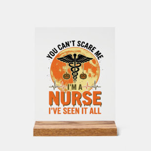 Grappig Halloween Verpleegster Vintage Medisch Ont Acryl Bord