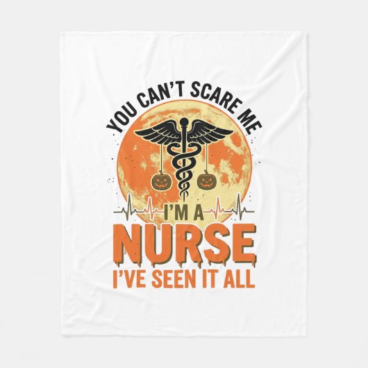 Grappig Halloween Verpleegster Vintage Medisch Ont Fleece Deken (Voorkant)