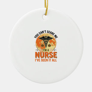 Grappig Halloween Verpleegster Vintage Medisch Ont Keramisch Ornament
