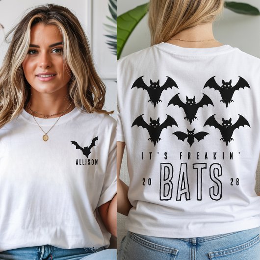 Grappig Halloween Vleermuis T-shirt voor het enge