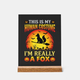 Grappig Halloween Vos Mens Kostuum Acryl Bord