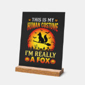 Grappig Halloween Vos Mens Kostuum Acryl Bord (Hoek)