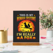 Grappig Halloween Vos Mens Kostuum Acryl Bord (Huwelijk)