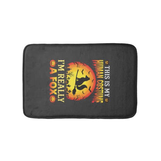 Grappig Halloween Vos Mens Kostuum Badmat (Voorkant)