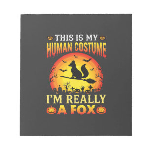 Grappig Halloween Vos Mens Kostuum Notitieblok