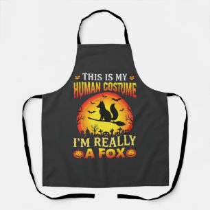 Grappig Halloween Vos Mens Kostuum Schort