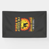 Grappig Halloween Vos Mens Kostuum Spandoek (Horizontaal)