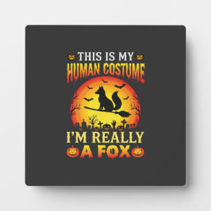 Grappig Halloween Vos Mensen Kostuum Fotoplaat