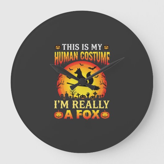 Grappig Halloween Vos Mensen Kostuum Grote Klok (Voorkant)
