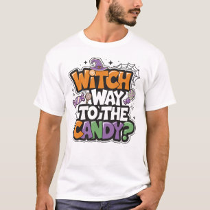 Grappig Halloween – “Waar is de Weg naar de Snoep? T-shirt