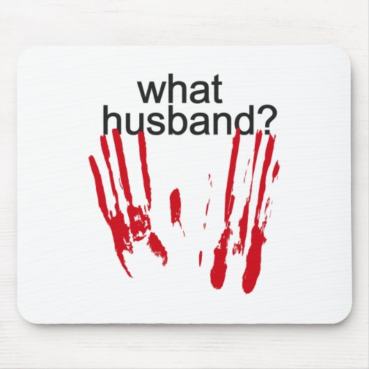 Grappig Halloween Wat Man Bloederige Handafdruk Bl Muismat (Voorkant)
