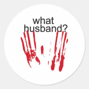 Grappig Halloween Wat Man Bloederige Handafdruk Bl Ronde Sticker