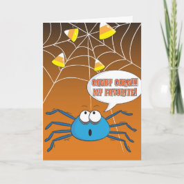 Grappig Halloween Wenskaart met Spider Kaart