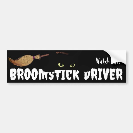 Grappig Halloween Witch Custom Bumpersticker (Voorkant)