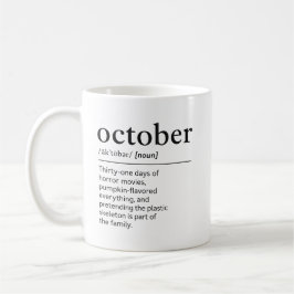Grappig Halloween-woordenboekcadeau voor oktober Koffiemok