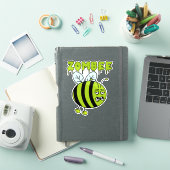 Grappig Halloween Zombie Bee karakter Sticker (iPad Cover)