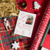 Grappig handgeschreven kerstfeest kaart