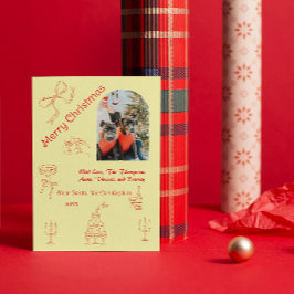 Grappig handgeschreven kerstfeest kaart