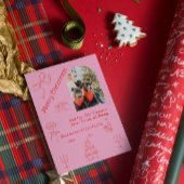 Grappig handgeschreven kerstfeest kaart