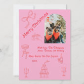 Grappig handgeschreven kerstfeest kaart (Voorkant)