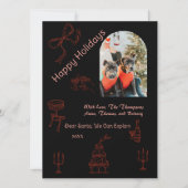 Grappig handgeschreven kerstfeest kaart (Voorkant)